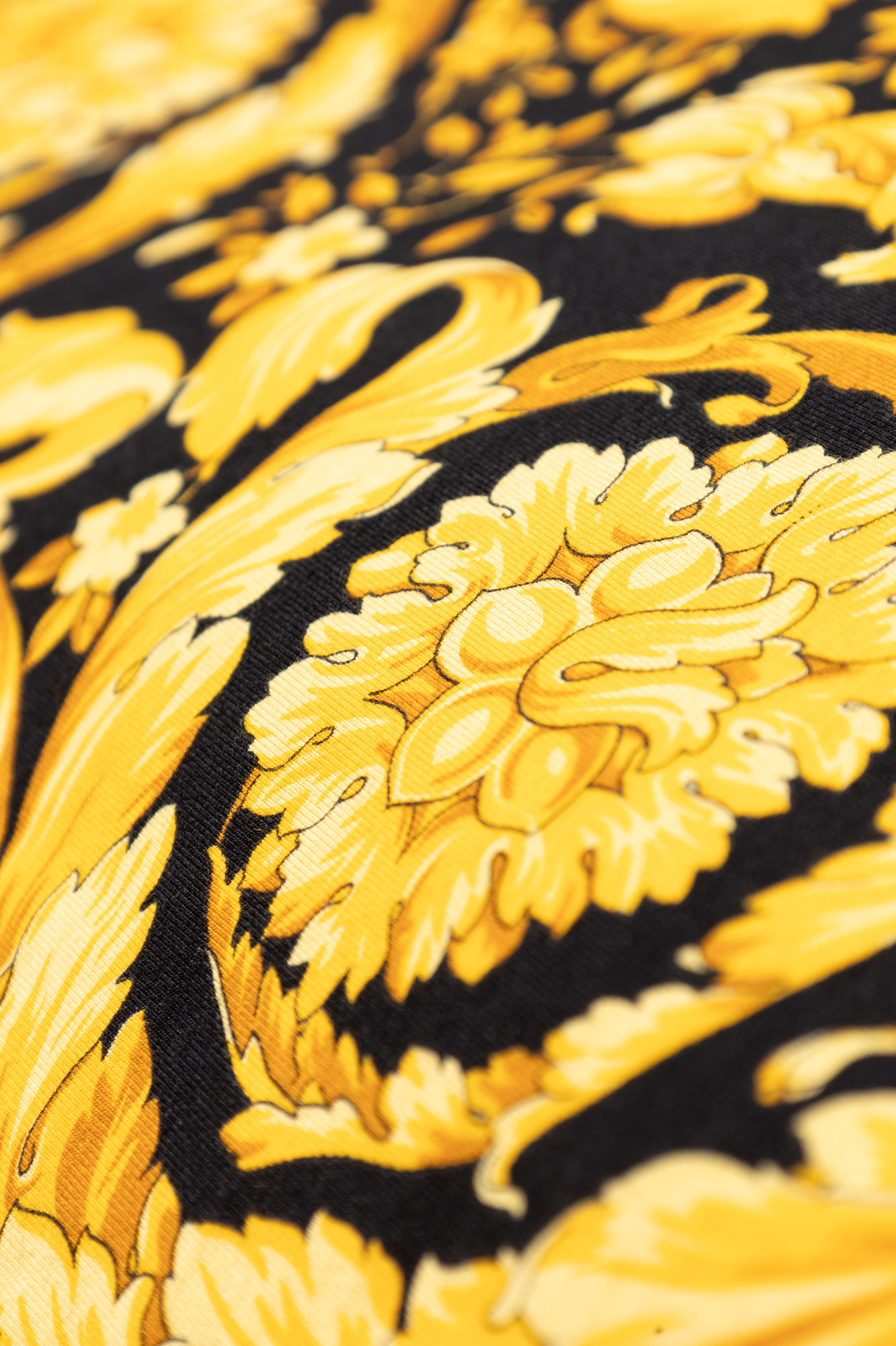 Yellow Lingerie T-shirt with Barocco print Versace - Vitkac AS